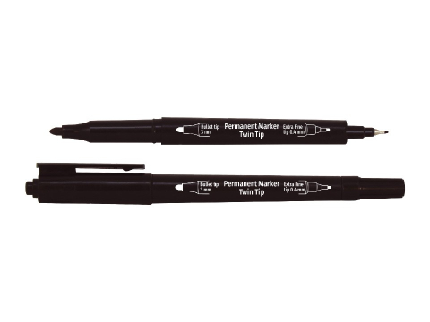 Rechizite Școlare - Marker permanent 2 capete Spree negru 