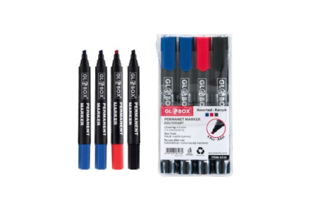 Rechizite Școlare - Marker permanent 4/set Globox