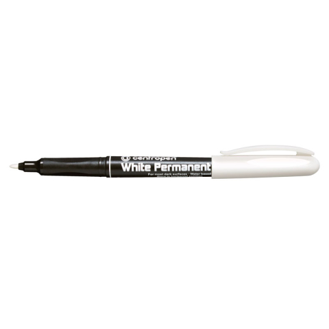 Birotică și Papetărie - Marker permanent alb 1.2mm 2686 centropen