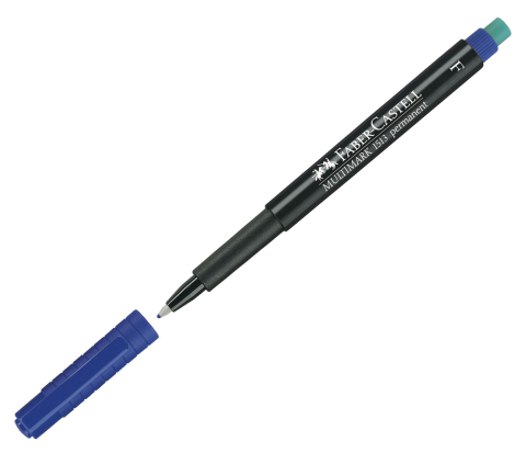 Marker permanent albastru f multimark faber-castell [1]