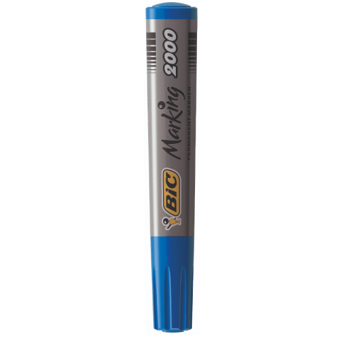 Birotică și Papetărie - Marker permanent albastru varf rotund 2000 bic