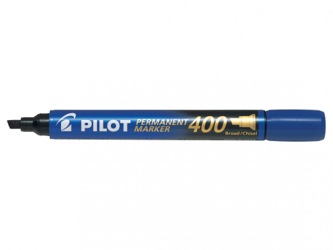 Birotică și Papetărie - Marker permanent albastru varf tesit 4mm p400 pilot