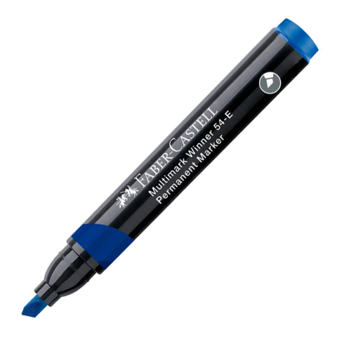 Birotică și Papetărie - Marker permanent albastru varf tesit multimark winner 54 2024 fc