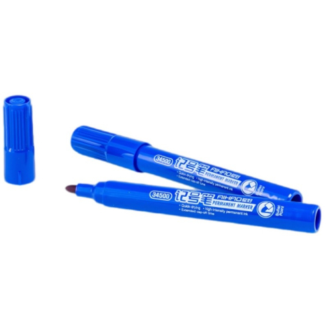 Marker permanent CNX AIHAO 34500, varf rotund, 0.8mm, albastru [1]
