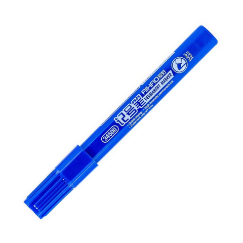 Rechizite Școlare - Marker permanent CNX AIHAO 34500, varf rotund, 0.8mm, albastru