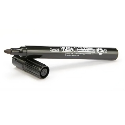 Marker permanent CNX AIHAO 34500, varf rotund, 0.8mm, negru [1]