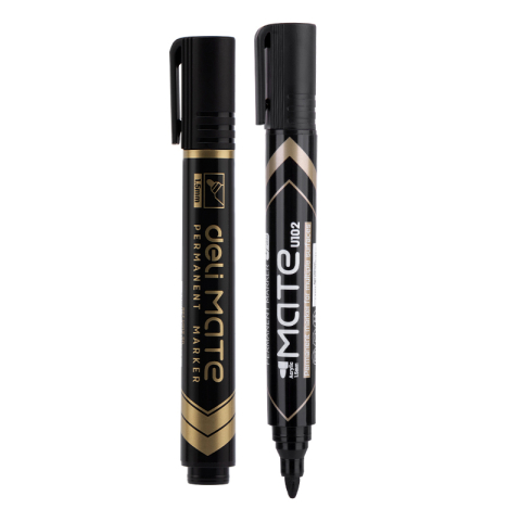 Marker permanent negru varf rotund 1.5mm mate deli [1]