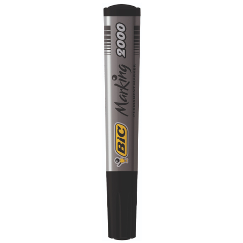 Birotică și Papetărie - Marker permanent negru varf rotund 2000 bic