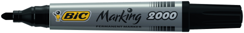 Marker permanent negru varf rotund 2000 bic [1]