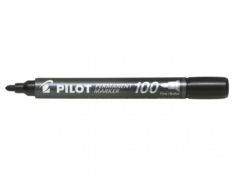 Birotică și Papetărie - Marker permanent negru varf rotund 3mm 100 pilot