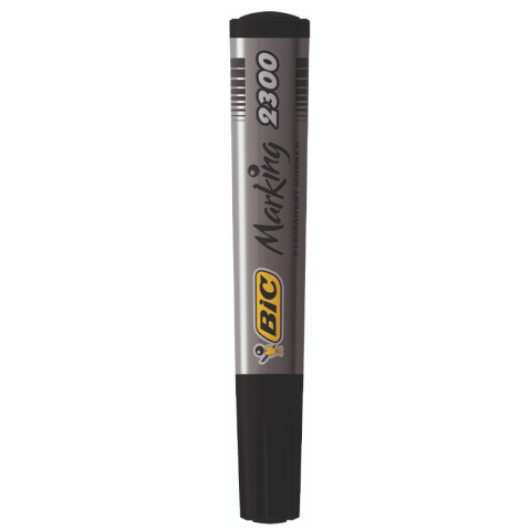 Birotică și Papetărie - Marker permanent negru varf tesit 2300 bic