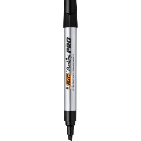 Birotică și Papetărie - Marker permanent negru varf tesit pro industrial bic