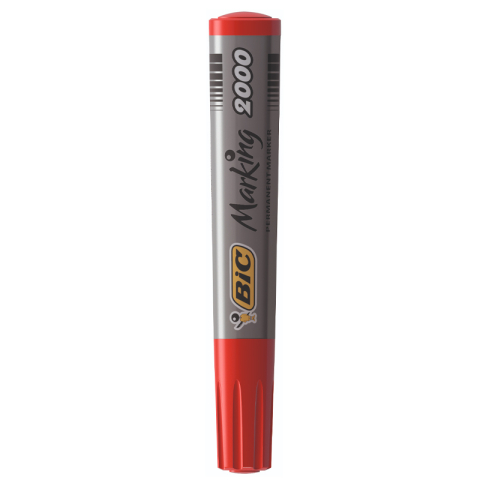 Birotică și Papetărie - Marker permanent rosu varf rotund 2000 bic