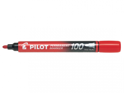 Birotică și Papetărie - Marker permanent rosu varf rotund 3mm 100 pilot