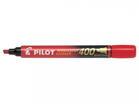 Birotică și Papetărie - Marker permanent rosu varf tesit 4mm p400 pilot