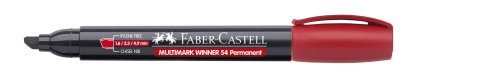 Marker permanent rosu varf tesit multimark winner 54 faber-castell [1]