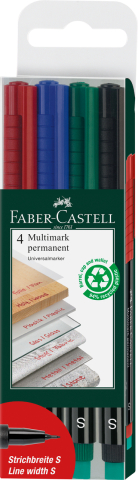 Birotică și Papetărie - Marker permanent set 4 s multimark faber-castell