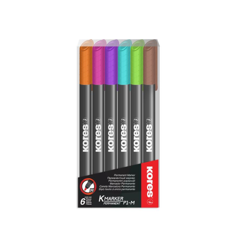 Birotică și Papetărie - Marker permanent set 6 1mm kores