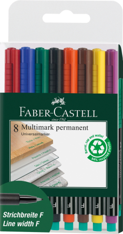 Birotică și Papetărie - Marker permanent set 8 f multimark faber-castell