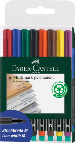 Birotică și Papetărie - Marker permanent set 8 m multimark faber-castell