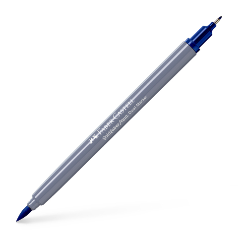 Birotică și Papetărie - Marker solubil 2 capete goldfaber albastru heliu roscat 151 faber-castell