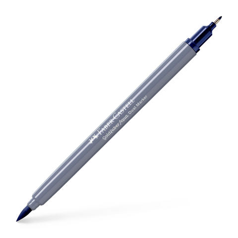 Birotică și Papetărie - Marker solubil 2 capete goldfaber albastru indian 247 faber-castell