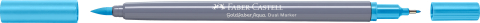 Marker solubil 2 capete goldfaber albastru mangan 245 faber-castell [1]