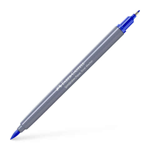 Birotică și Papetărie - Marker solubil 2 capete goldfaber albastru marin 248 faber-castell