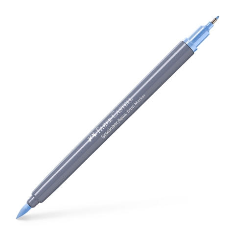 Birotică și Papetărie - Marker solubil 2 capete goldfaber bleu cer pastel 446 faber-castell
