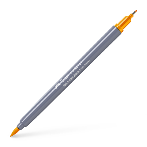 Birotică și Papetărie - Marker solubil 2 capete goldfaber galben crom inchis 109 faber-castell