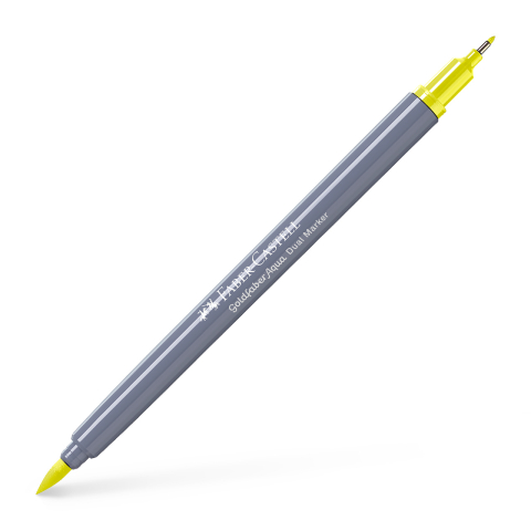 Birotică și Papetărie - Marker solubil 2 capete goldfaber galben lamaie 205 faber-castell