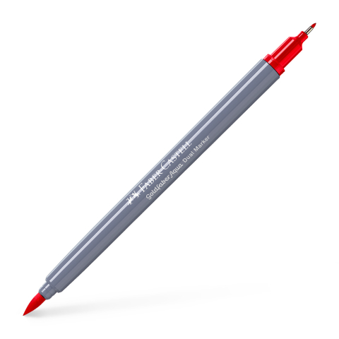Birotică și Papetărie - Marker solubil 2 capete goldfaber rosu 121 faber-castell