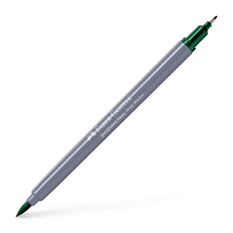 Birotică și Papetărie - Marker solubil 2 capete goldfaber verde phtalo inchis 264 faber-castell