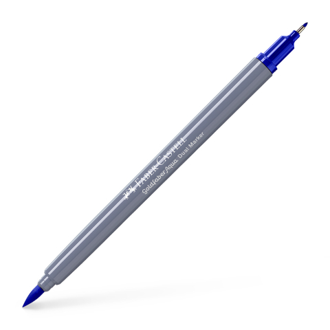 Birotică și Papetărie - Marker solubil 2 capete goldfaber violet albastrui 137 faber-castell