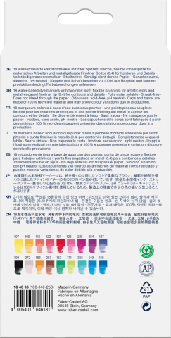 Marker solubil 2 capete set 18 buc goldfaber faber-castell [2]