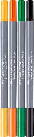 Marker solubil 2 capete set 4 bucati tropical collection toucan goldfaber faber-castell [2]
