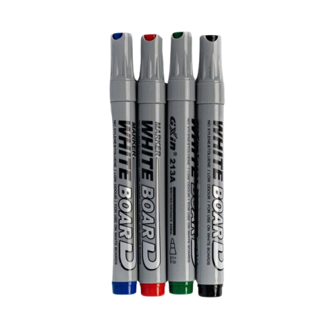 Rechizite Școlare - Marker tabla CNX G-213A, varf 2.0mm, set 4 culori (albastru, negru, rosu, verde)