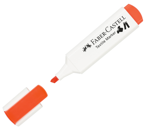 Marker textil portocaliu neon faber-castell [1]