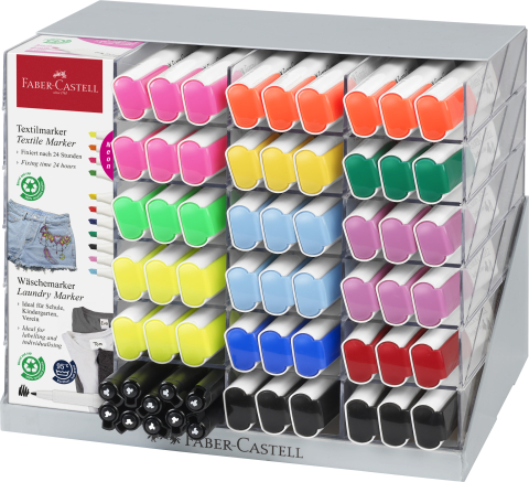 Marker textil portocaliu neon faber-castell [4]