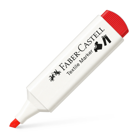 Art & Craft si Artizanat - Marker textil rosu faber-castell