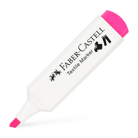 Carioci pentru textile - Marker textil roz neon faber-castell