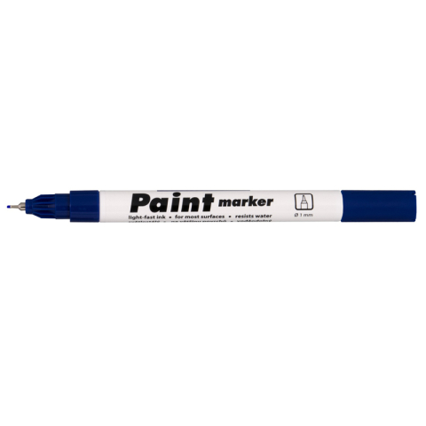Markere POSCA, Carioci, Creioane si Vopsea Acrilica - Marker vopsea albastra 0.7mm 9211 centropen