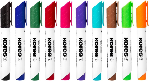 Marker whiteboard 10/set 3mm cutie plastic kores [1]