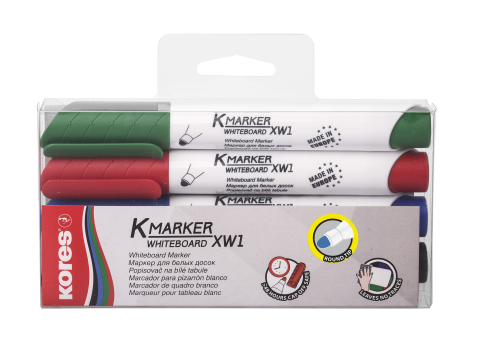 Birotică și Papetărie - Marker whiteboard 4/set 3mm kores