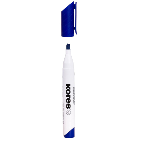 Marker whiteboard albastru varf tesit kores [3]