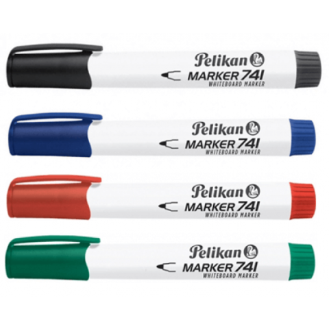 Rechizite Școlare - Marker whiteboard Pelikan 741 vârf rotund  Verde