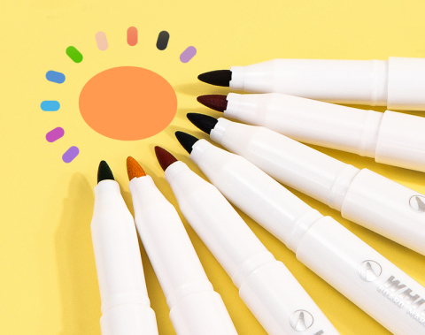 Marker whiteboard slim set 8 bucati deli [4]