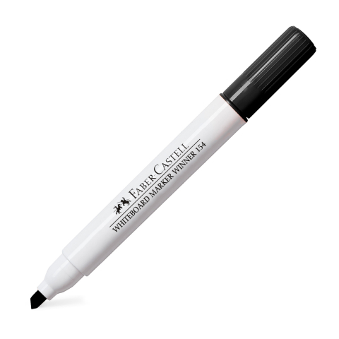 Birotică și Papetărie - Marker whiteboard varf tesit negru winner 152 faber-castell