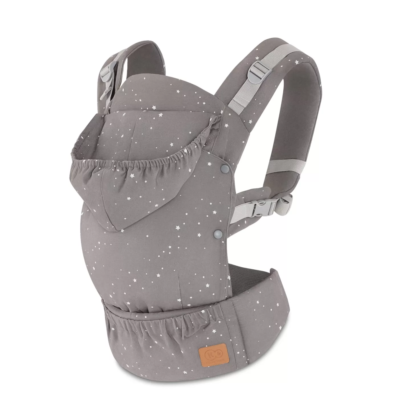 Carucioare, articole transport - Marsupiu ergonomic kinderkraft huggy, grey, varsta de la 0 luni la 3 ani