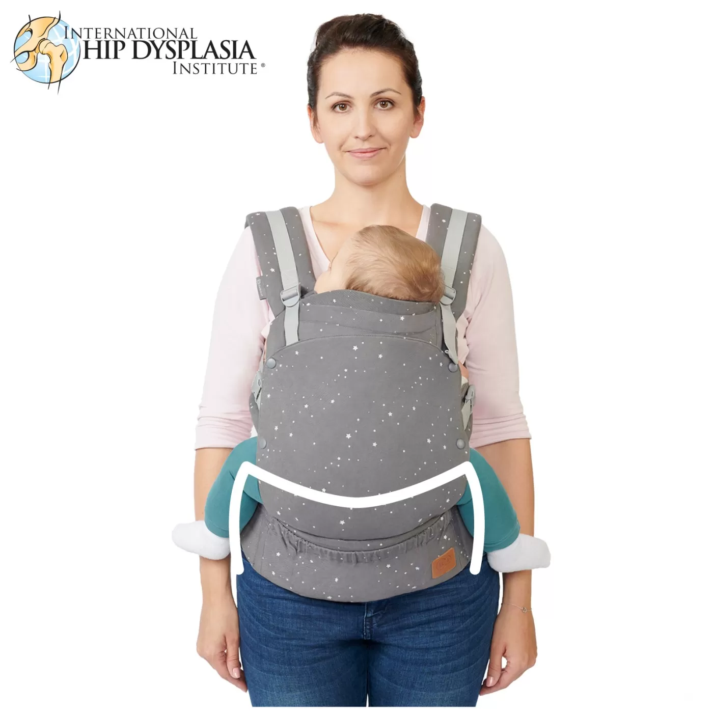 Marsupiu ergonomic kinderkraft huggy, grey, varsta de la 0 luni la 3 ani [2]